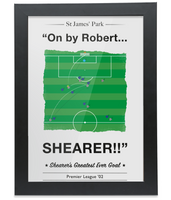 Shearer's Best Ever Goal vs Everton 2002 - Framed Wall Art