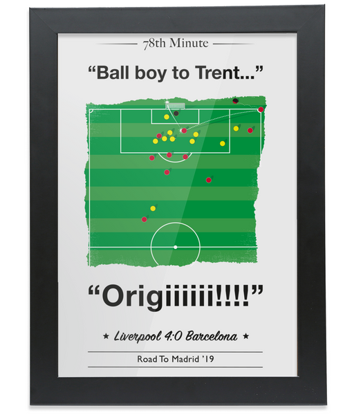 Liverpool Origi Barcelona - Framed Wall Art